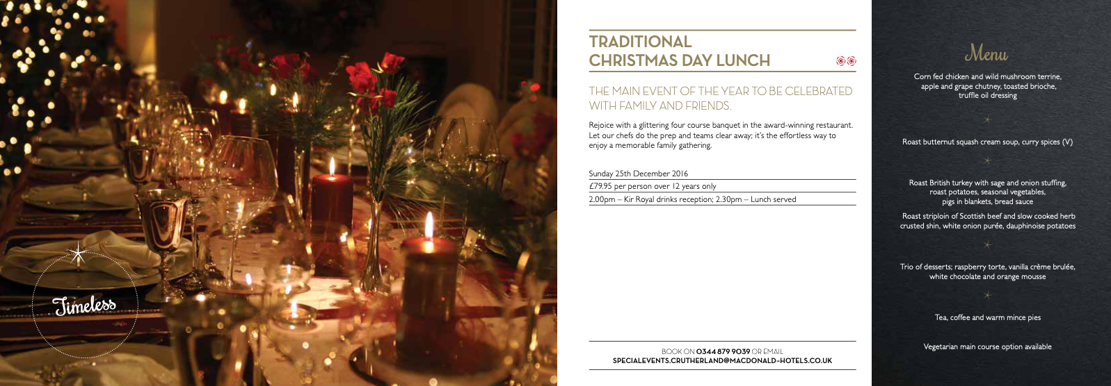 Macdonald Hotels Christmas brocure copy by Hey Marketing Huddersfield.