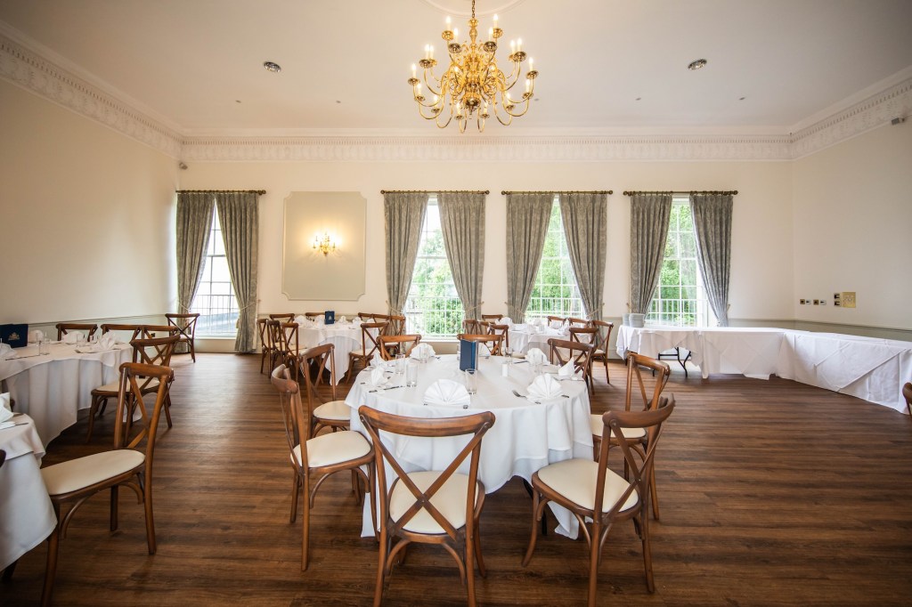 A picture of the conference and wedding suite at Owston Hall in Doncaster showing how a photo shoot can change the perception and resposition a hotel.